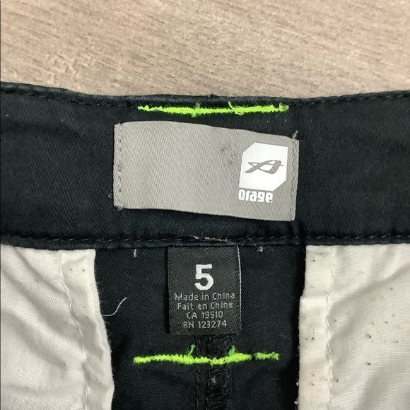 Women's Orage 5 S Small Shorts Black Bermuda Chino Khakis Stretch Skateboard - Picture 8 of 10